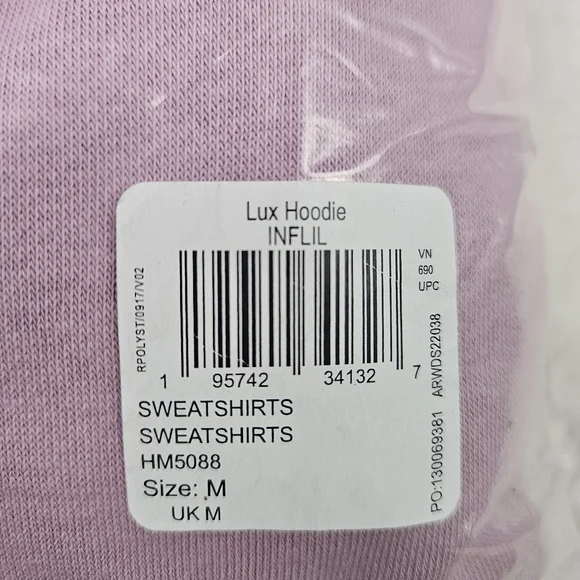 Reebok Oversized Hooded Lux Pink Hoodie Sweatshirt Women's Size Medium - Picture 6 of 6